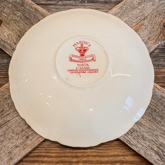 Early Mid-Century Mason's Vista Pink England Ironstone Small Plates-6.5"-Qty 6 - Picture 9 of 10